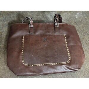 Weimeibaige Shoulder Bag Stylish Women Faux Leather Whisky Deep Brown
